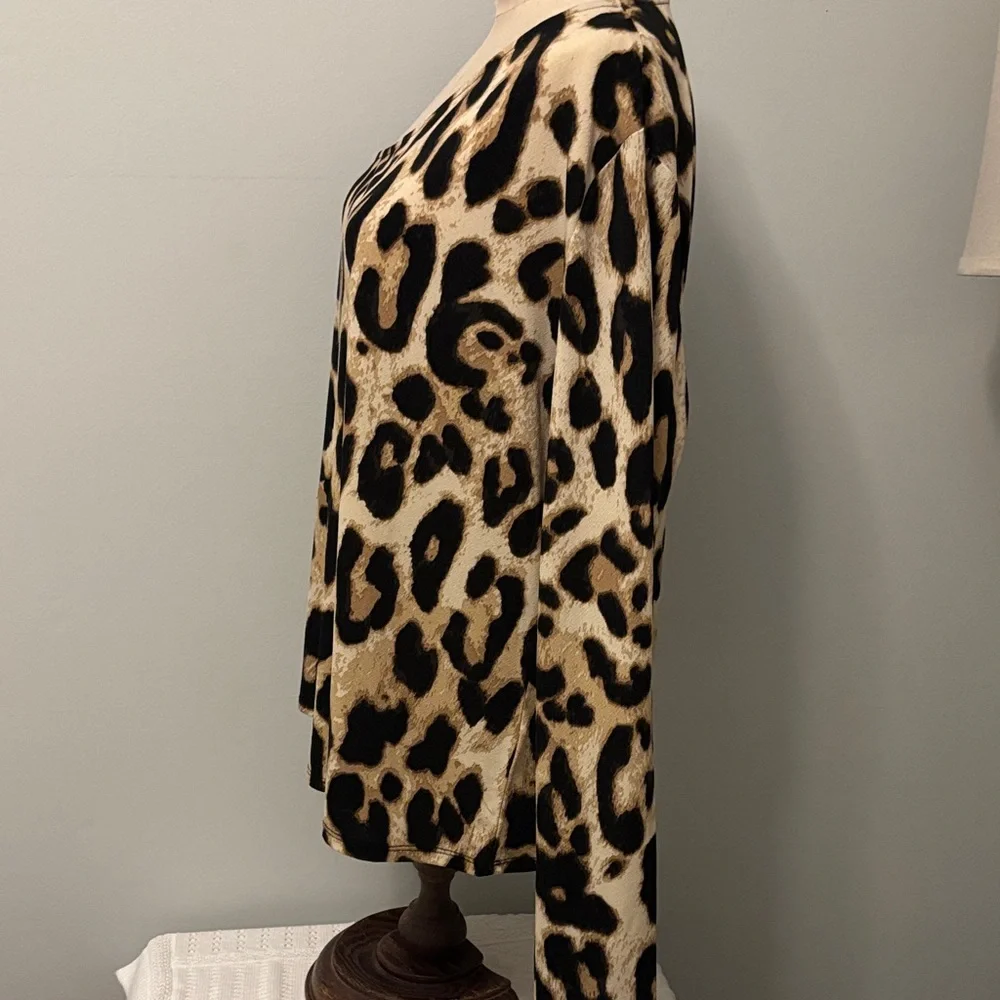 H&M Leopard Print Tunic Top - Black and Brown - Picture 4 of 5
